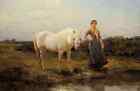 Hardy Heywood Noonday Taking A Horse To Water A4 Print