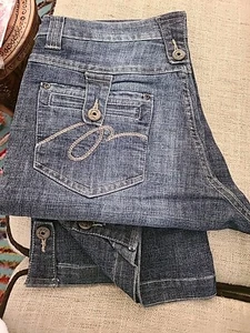 PZI Women's Blue Denim Cotton Mid Rise Straight Jeans Casual Pants Size 29 - Picture 1 of 11