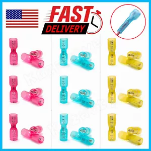 100-500X Female Heat Shrink Spade Wire Connectors Crimp Insulated Terminals Kit - Picture 1 of 26