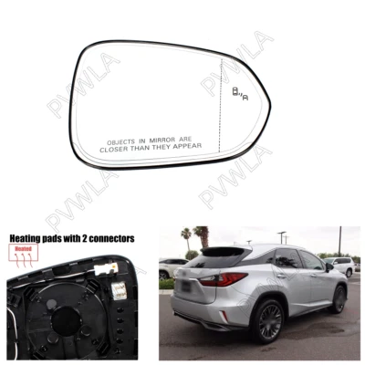 Blind Spot Heated Mirror Glass For Lexus RX350/450H NX200T/300 2016-2020 Right Foto 1 de 4