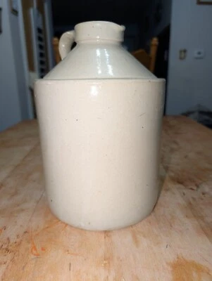 Jarra para verter jarabe de gres primitivo 1 galón de zinc esmalte Bristol boquilla para verter  Foto 1 de 4