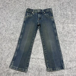 Wrangler Retro Jeans Boys Size 5 Blue Relaxed Straight Western Cowboy Casual - Picture 1 of 15