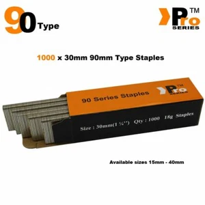 90 grapas tipo: tamaño 30 mm x 1000 (para grapadoras Paslode, Dewalt, t7, serie Pro) - Imagen 1 de 1