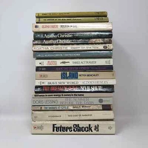 Lot of 17 Vintage Paperback Books Agatha Christie Toffler Michener Fitzgerald - Picture 1 of 3