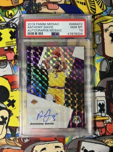 Anthony Davis 2019-20 Panini Mosaic Auto PSA 10 Pop 17 Lakers Autographs - Picture 1 of 2
