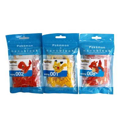 Pokemon Pokémon Nanoblock Pikachu, Charmander & Charizard Set of 3-Pack - Image 1 of 4