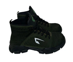 SUADEX Steel Toe Men 8 Women 9.5 Lightweight Work Boots Green Black NEW - Picture 1 of 8