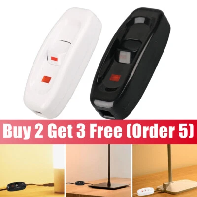 Universal Inline Lighting Lamp ON/OFF In Line Cord Rocker Switch 10A 250V - Image 1 of 4