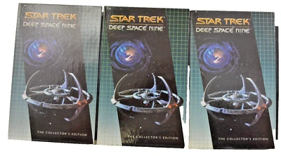 3 Star Trek Deep Space Nine 6 episodes The Collectors Edition 3 VHS Tapes - Image 1 of 4