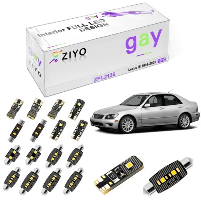 13 шт. роскошных ксеноновых белых светодиодных ламп для подсветки салона купола карты для Lexus IS 1999-2005 - Изображение 1 из 4