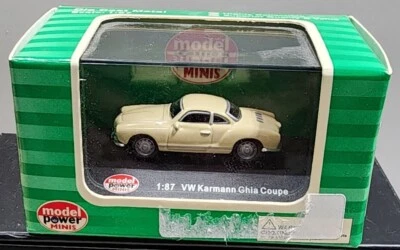 MODEL POWER MINIS 1:87 VW KARMANN GHIA COUPE TAN NO.19200 New - Image 1 of 4