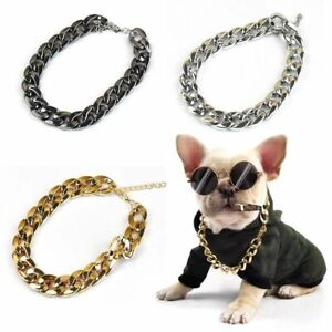 Dogs Cats Pet Chain Collar Necklace Gold Silver Jewelry Puppy Neck Accessories