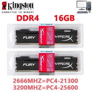 HyperX FURY DDR4 16GB 32GB 64GB 2666 3200 Desktop RAM Memory DIMM 288pin 1.2V - Picture 1 of 21