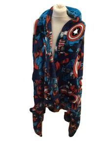Kids Primark Avengers Hooded Fleece Blanket/Wearable Top/Towel T6024/5 - Picture 1 of 5