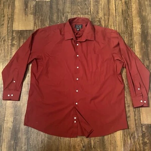 Colours Alexander Julian Long Sleeve Button Up Red Shirt Mens 2XL 18-18.5 34/35 - Picture 1 of 8