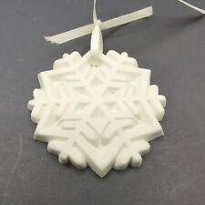1989 Margaret Furlong 2" Porcelain Snowflake Winter Jewel ornament - Vintage!