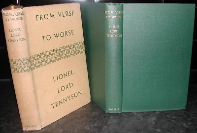 LIONEL LORD TENNYSON From Verse to Worse 1933 CRICKET WW1 1st Ed illus HB + DJ - Image 1 of 4