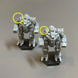 Lotto 2 pezzi Battletech Mercenaries Kickstarter - figure gioco catalizzatore rare - Foto 1 di 3