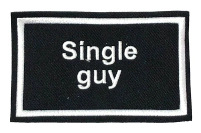 Patch Sew On for Clothing Backpacks Hats Jackets Pants SINGLE GUY Symbol NEW A72 - Image 1 of 3