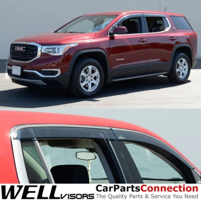 Viseras de ventana WellVisors 2017-2023 GMC Acadia protectores de lluvia deflectores de viento solares Foto 1 de 4
