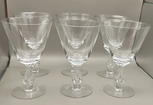 FOSTORIA KRISTALL 6 Stück #6065 SYMPHONIE klar 6 1/8" Wasserkelche Vintage - Bild 1 von 6