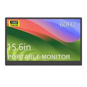 NEW FHD1920*1080 60Hz 15.6" Portable Monitor LCD Screen For Switch Xbox PS4 - Picture 1 of 15