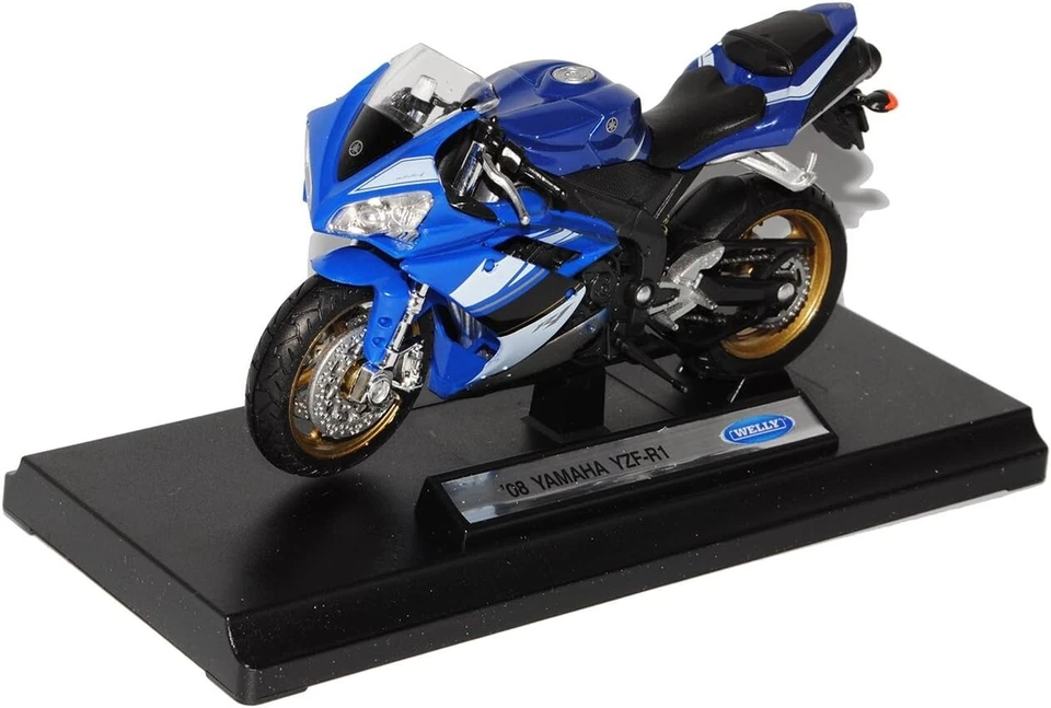 Yamaha YZF-R1 2008 Blu Blue Welly 1:18 Nuovo 1/18 - Immagine 1 di 3