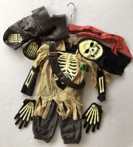 NWT Disney Store Boney Jack Sparrow Pirates of Caribbean Skeleton Costume Glows