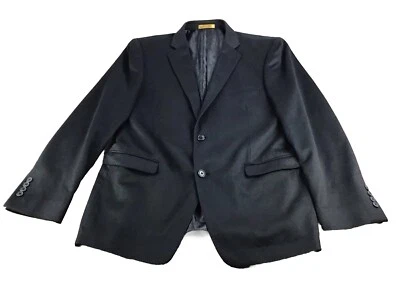 Abrigo deportivo ADOLFO para hombre negro 100 % cachemir chaqueta blazer talla 42R Foto 1 de 4