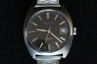 SANFORD BROS MENS AUTOMATIC WATCH BROWN & POLISHED CHROME DIAL A VINTAGE BEAUTY