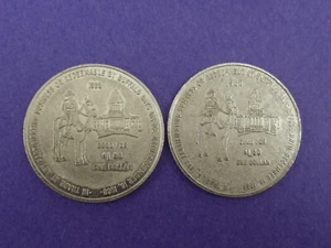 PAIR OF 1968 REGINA BUFFALO BUCK TOKENS, SMALL & LARGE DATE, YOU GRADE - Bild 1 von 2