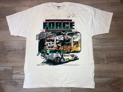 Camiseta John Force 2002 NHRA 100 Wins XL Autógrafo Firmado Automáticamente Foto 1 de 4