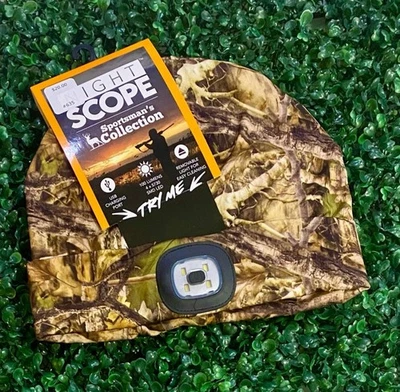 BRAND NEW WITH TAGS Camo Night Scope Sportsman Rechargeable LED Beanie - Image 1 of 2
