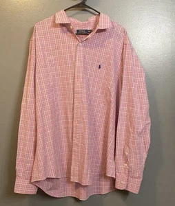 Polo Ralph Lauren Herren 2X Rosa Langarm 100% Baumwolle Stretch Button Down Hemd - Bild 1 von 9