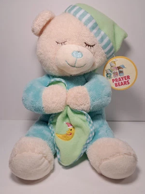 Prayer Bears 13 In. Stuffed Plush Nighttime Bear, New, Non-Working - Image 1 of 4