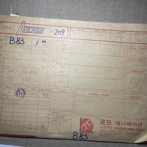 THE AVENGERS ASSEMBLE Animation Art Cels Layout Marvel Comics HAWKWING  M95 - Picture 1 of 12