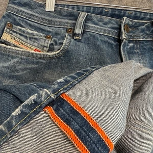 Vintage Diesel Selvedge Bootcut Jeans Mens 33 33x32 Mod Zathan Raw Denim Pants - Picture 1 of 20