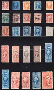 US collection: 25 old 1st issue revenue stamps U/F-VF - Picture 1 of 1