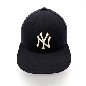Vtg New York Yankees New Era 5950 Pro Model Hat Cap 7 3/4 USA Made 100% Wool - Picture 1 of 11