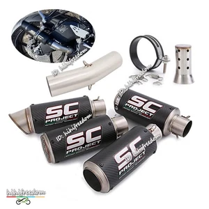 Tubo de enlace de puntas de escape + silenciador de carbono para Kawasaki Ninja ZX636 ZX6R 2020-2025 - Imagen 1 de 14