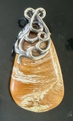 A Gorgeous Tiger Ámbar/Plata de Ley Colgante Mujer’s  Foto 1 de 4