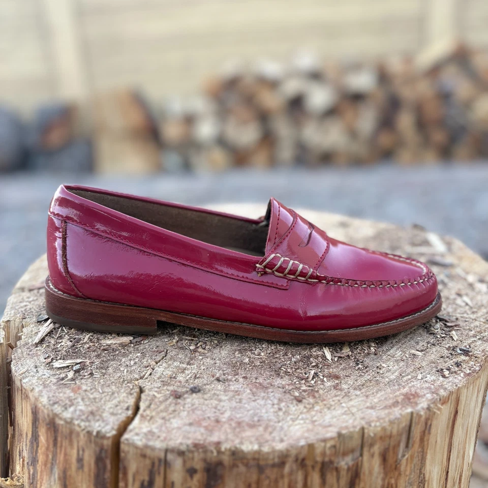 G.H. Bass WEEJUNS Red Women's Leather Penny Loafer Shoes 8.5 M - Image 1 of 4