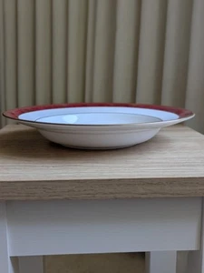 8 SPODE BORDEAUX RIMMED BOWLS / SOUP PLATES (set of 8) - Picture 1 of 5