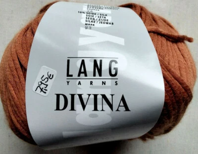 (15,90€/100g) 50g Lang Yarns Divina, Modal,Cotton, Seide Fb15 terracotta LL140m  - Bild 1 von 4