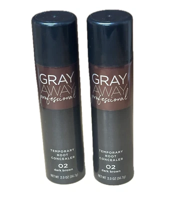 2 Pack Everpro Gray Away Professional Temporary Root Concealer Dark  Brown 02 - Image 1 of 2