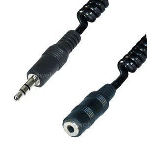 Audio Kabel 3,5mm Klinke 5m Verlängerung Spiral Verlängerungskabel kbq - Bild 1 von 2