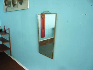 Schöner und Decorativer Wandspiegel Messing München 50er - Picture 1 of 10