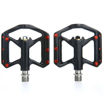 1 pair Carbon Fiber Road Mountain Urban Bike Pedals Bicycle flat Pedal - Image 1 of 4