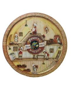 Arnott's Biscuits Round Tin Little Baker Lady 21.5cm Collectable Empty - Picture 1 of 11