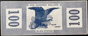 Bliss Business College 100 $ (Lewiston, Maine) Schingoethe ME250-100. - Bild 1 von 2